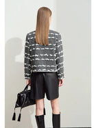 Women's Woolen Round Neck Jacket - Elegant Winter Loose Coat