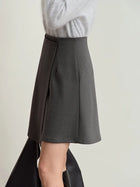 Asymmetrical A-Line Mini Skirt - Winter Office Lady Commuter Style