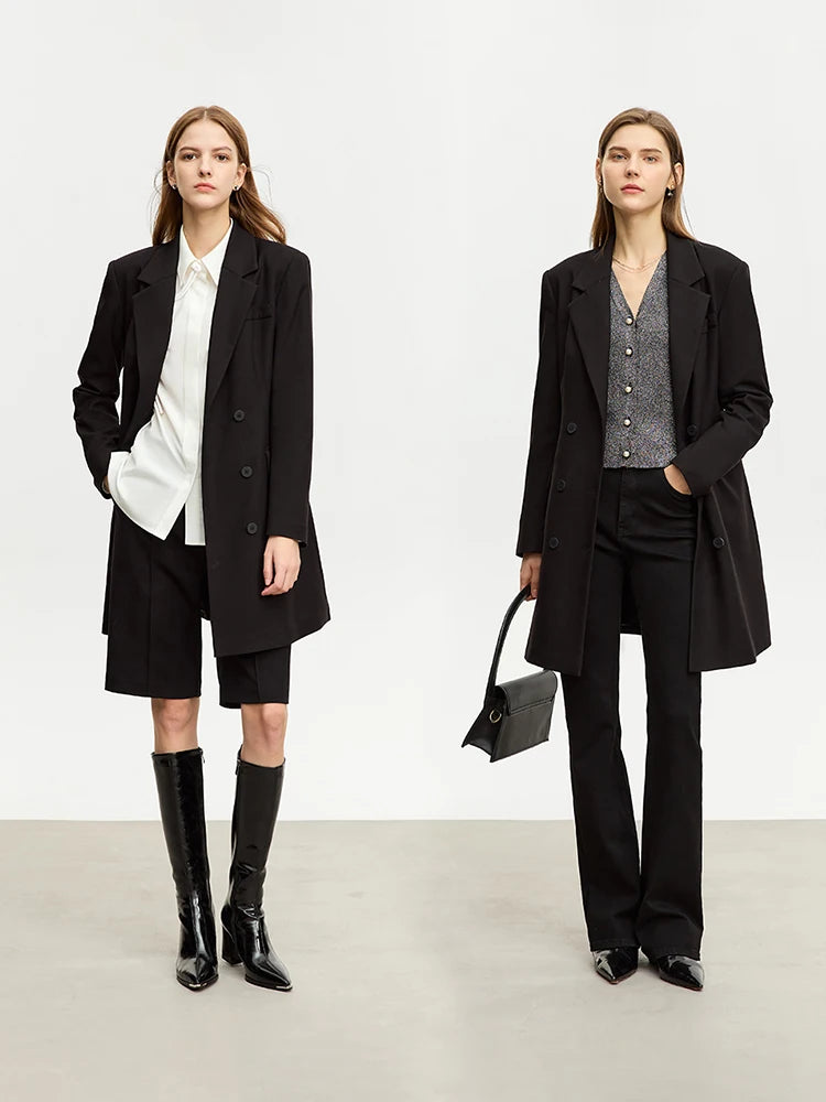 Women's Minimalist Slim Fit Blazer - Autumn Commuter Jacket