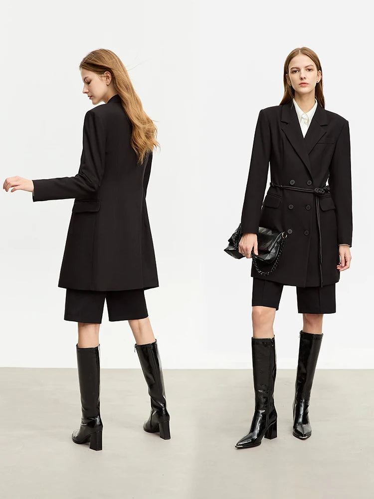 Women's Minimalist Slim Fit Blazer - Autumn Commuter Jacket