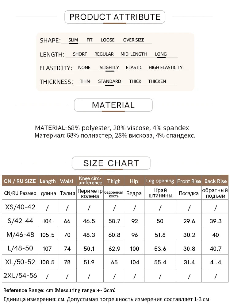 Women's High Waist Flared Slit Pants - Casual Winter Trousers