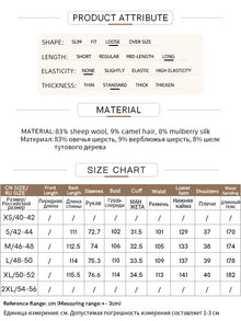 Women's Minimalist Wool & Cashmere Double-Sided Winter Coat