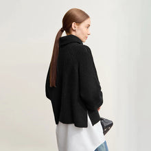 Women's Loose Turtleneck Pullover - Warm Winter Knit Sweater