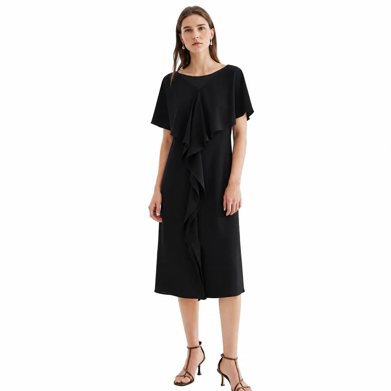 Women's Off-Shoulder Chiffon Ruffle Maxi Dress - Elegant Summer Style
