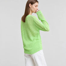 Women's V-Neck Knit Pullover - Minimalist Loose Autumn Top