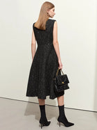 Minimalist V-Neck A-Line Midi Dress - Elegant Winter Style