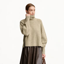 Women's Loose Turtleneck Pullover - Warm Winter Knit Sweater