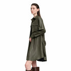 Women's Retro Faux Leather Jacket - Loose Fit Belted Autumn Coat