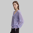 Women's V-Neck Knit Pullover - Minimalist Loose Autumn Top