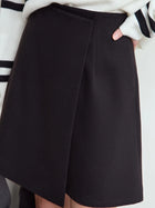 Asymmetrical A-Line Mini Skirt - Winter Office Lady Commuter Style