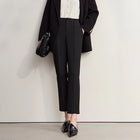 Women's Minimalist Commuter Cropped Pants - AMII Winter Casual Trousers