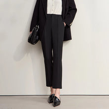 Women's Minimalist Commuter Cropped Pants - AMII Winter Casual Trousers