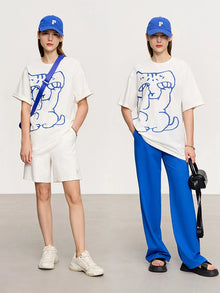 Minimalism Women's Art Print Loose Summer T-Shirt