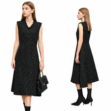 Minimalist V-Neck A-Line Midi Dress - Elegant Winter Style