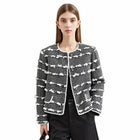 Women's Woolen Round Neck Jacket - Elegant Winter Loose Coat