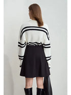 Asymmetrical A-Line Mini Skirt - Winter Office Lady Commuter Style